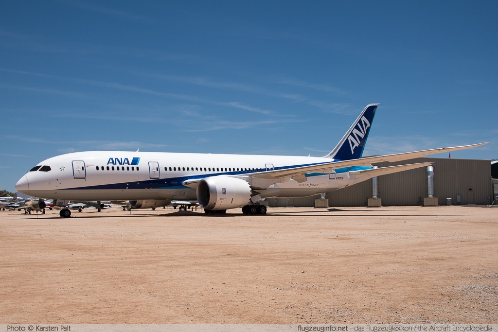 Boeing 787-8 Dreamliner ANA / Boeing N787EX 40691 / 2 Pima Air and Space Museum Tucson, AZ 2015-06-03 � Karsten Palt, ID 10906 Boeing 787-8 Dreamliner ANA / Boeing N787EX 40691 / 2 Pima Air and Space Museum Tucson, AZ 2015-06-03 � Karsten Palt, ID 10906