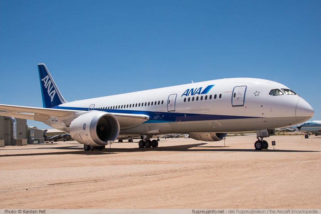 Boeing 787-8 Dreamliner ANA / Boeing N787EX 40691 / 2 Pima Air and Space Museum Tucson, AZ 2015-06-03 � Karsten Palt, ID 10907 Boeing 787-8 Dreamliner ANA / Boeing N787EX 40691 / 2 Pima Air and Space Museum Tucson, AZ 2015-06-03 � Karsten Palt, ID 10907