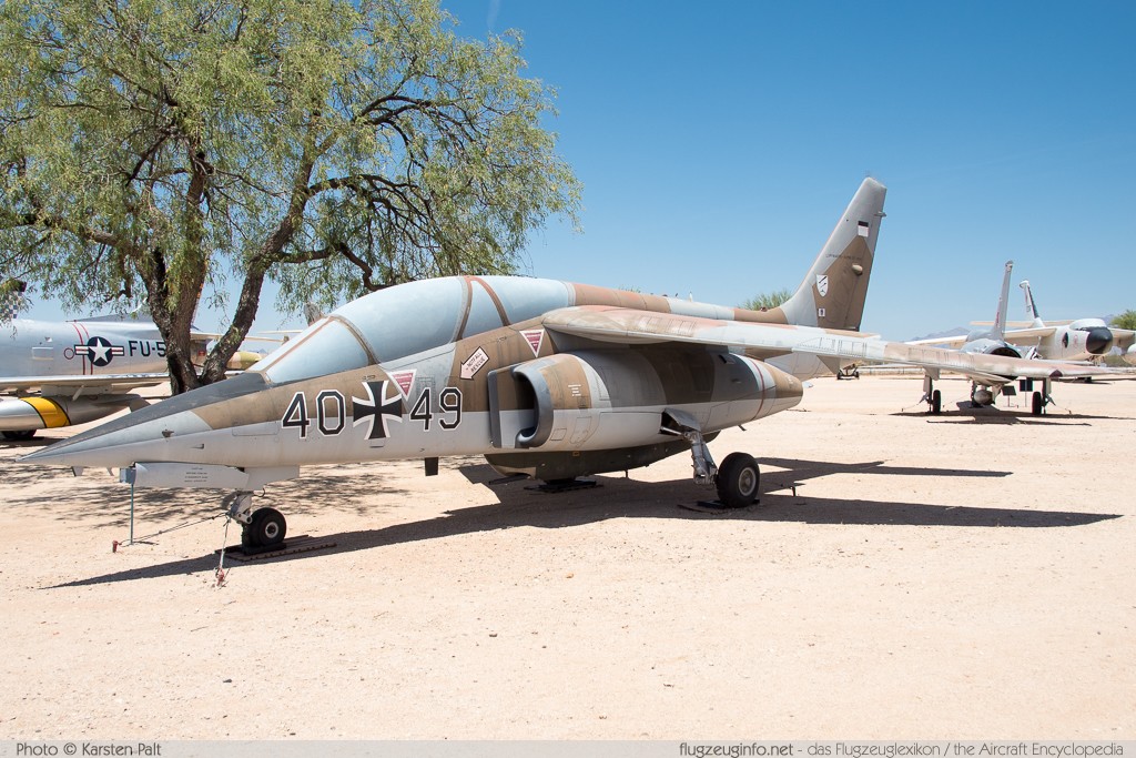 Dassault / Dornier AlphaJet A German Air Force / Luftwaffe 40+49 0049 Pima Air and Space Museum Tucson, AZ 2015-06-03 � Karsten Palt, ID 10976 Dassault / Dornier AlphaJet A German Air Force / Luftwaffe 40+49 0049 Pima Air and Space Museum Tucson, AZ 2015-06-03 � Karsten Palt, ID 10976