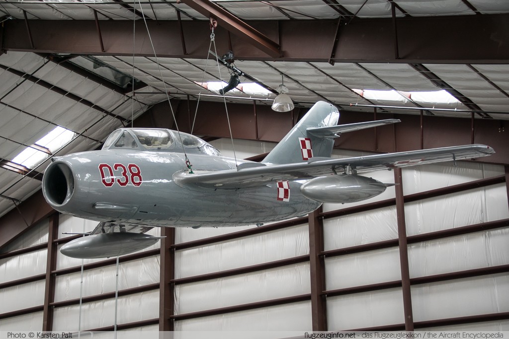Mikoyan Gurevich MiG-15UTI (WSK-Lim 2) Polish Air Force 038 1A06038 Pima Air and Space Museum Tucson, AZ 2015-06-03 � Karsten Palt, ID 11133 Mikoyan Gurevich MiG-15UTI (WSK-Lim 2) Polish Air Force 038 1A06038 Pima Air and Space Museum Tucson, AZ 2015-06-03 � Karsten Palt, ID 11133