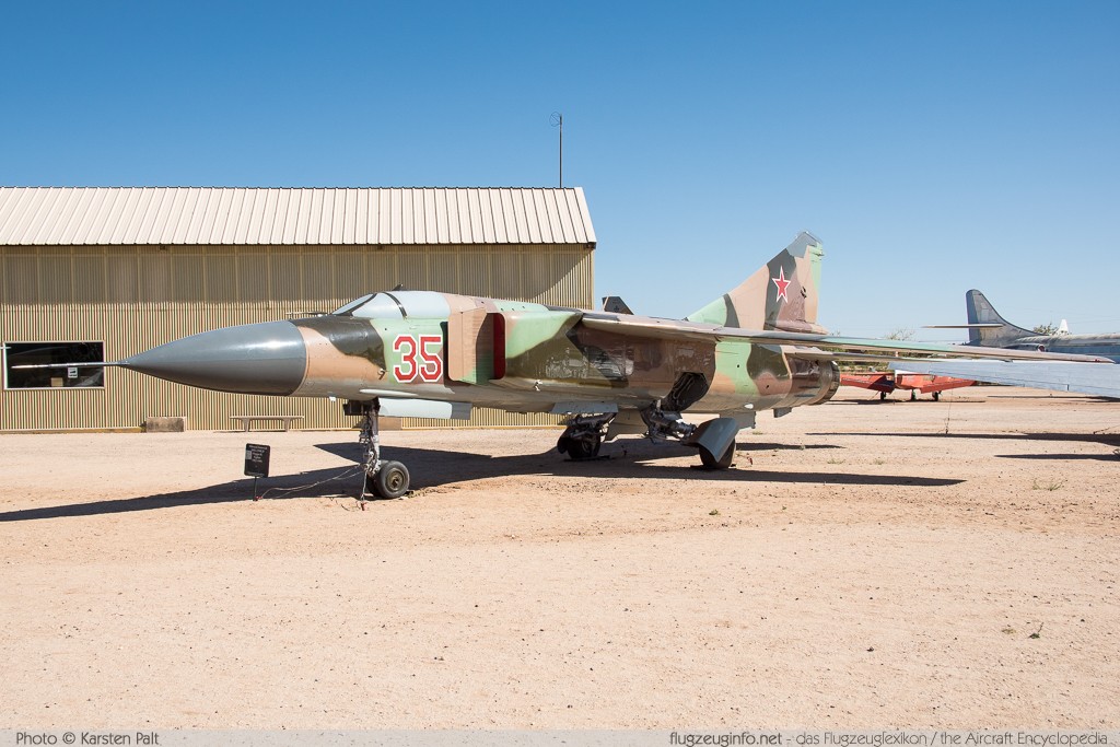 Mikoyan Gurevich MiG-23MLD Soviet Air Force 35 23709 Pima Air and Space Museum Tucson, AZ 2015-06-03 � Karsten Palt, ID 11137