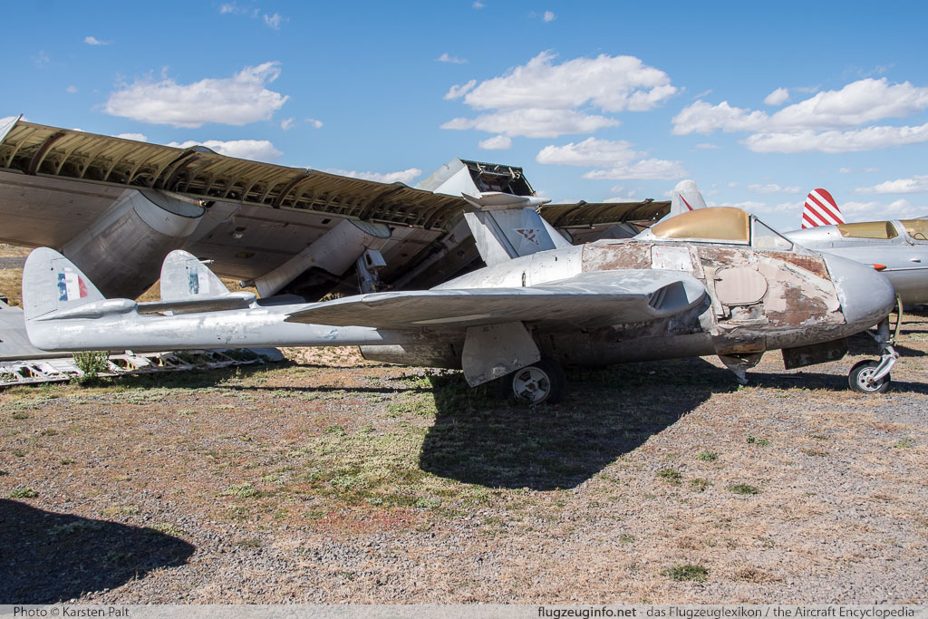 De Havilland DH 100 Vampire F.3 Royal Canadian Air Force 17018 EEP.42310 Planes of Fame Air Museum Valle Valle, AZ 2016-10-11 � Karsten Palt, ID 13284