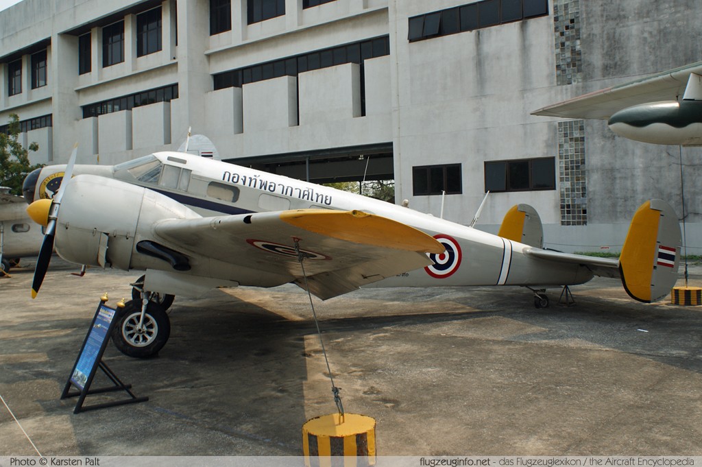 Beech C-45F Expeditor Royal Thai Air Force (RTAF) L1-5/90 8411 Royal Thai Air Force Museum Bangkok 2013-02-09 � Karsten Palt, ID 6410 Beech C-45F Expeditor Royal Thai Air Force (RTAF) L1-5/90 8411 Royal Thai Air Force Museum Bangkok 2013-02-09 � Karsten Palt, ID 6410