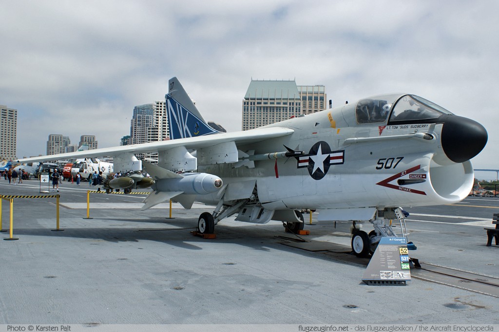 Ling-Temco-Vought LTV A-7B Corsair II United States Navy 154370 B-010 USS Midway Aircraft Carrier Museum San Diego, CA 2012-06-13 � Karsten Palt, ID 6191